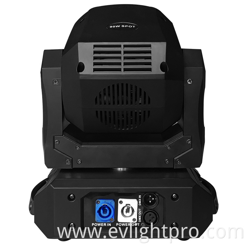 China lighting factory DMX control 90W spot moving LED gobo light